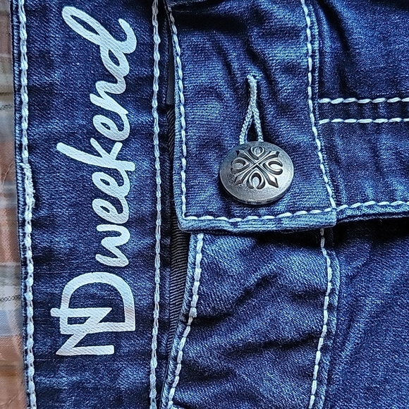 ND Weekend Women's Bootcut Jeans with beautiful embroidery Cross pockets Size 12 - Picture 9 of 9